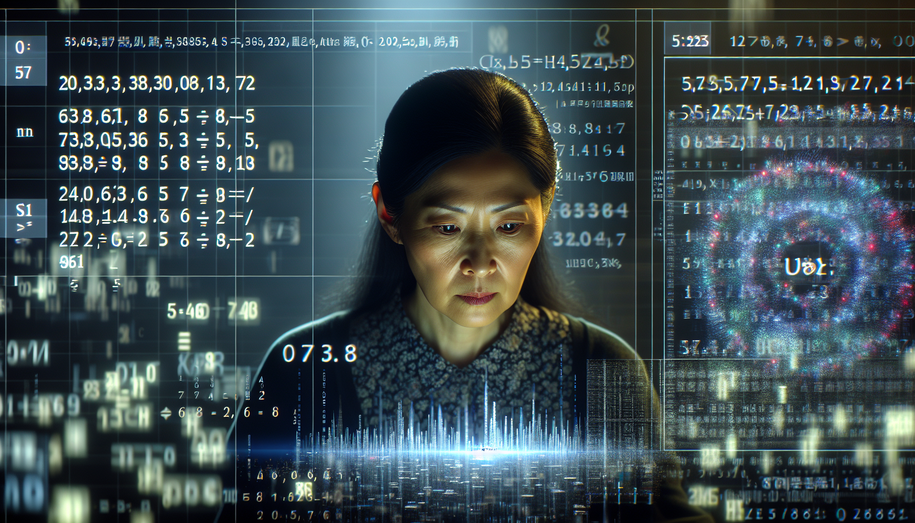 小說中以圓周率π為核心的懸疑解謎場景示意圖