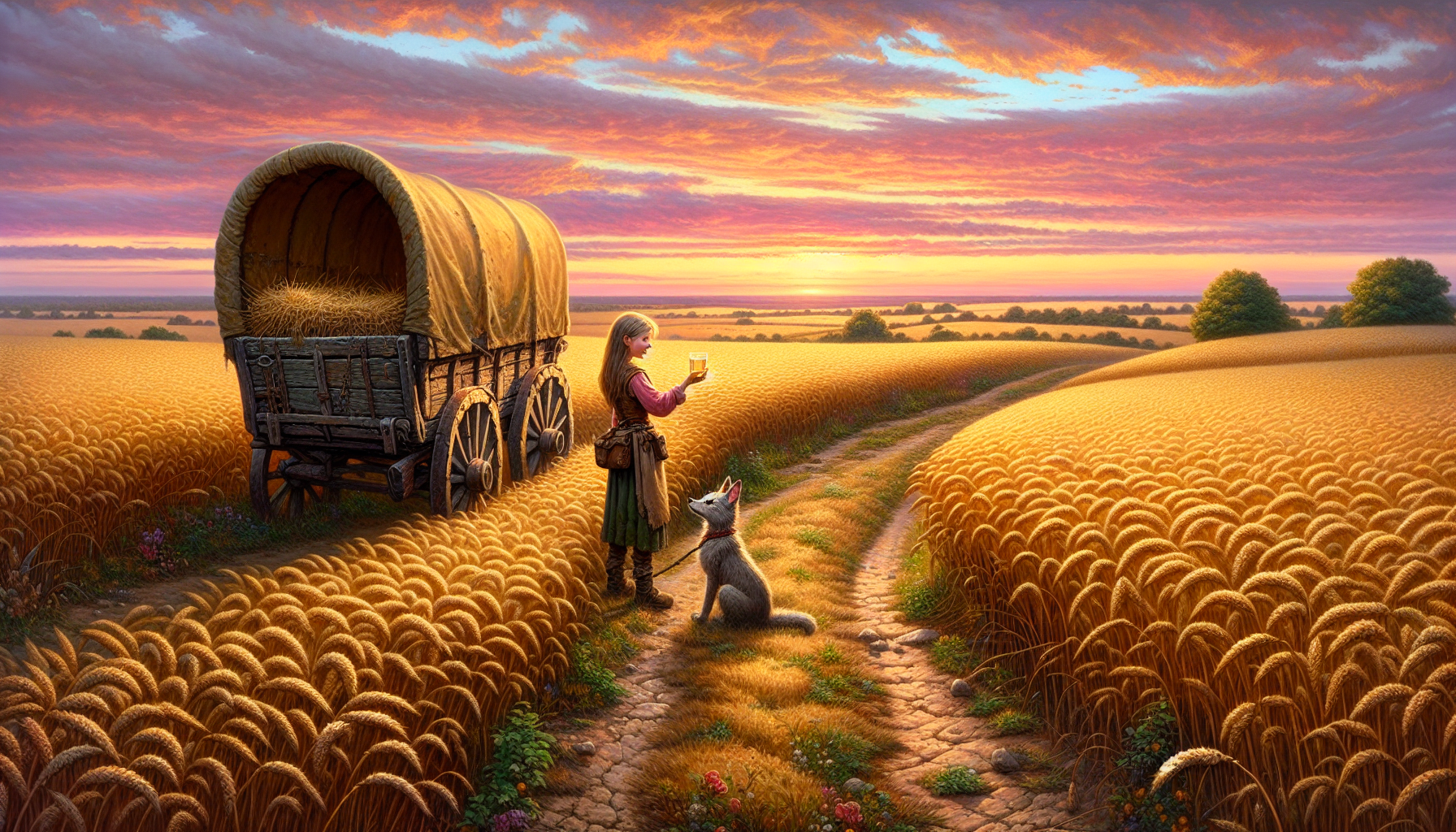 羅倫斯與赫蘿初遇插畫