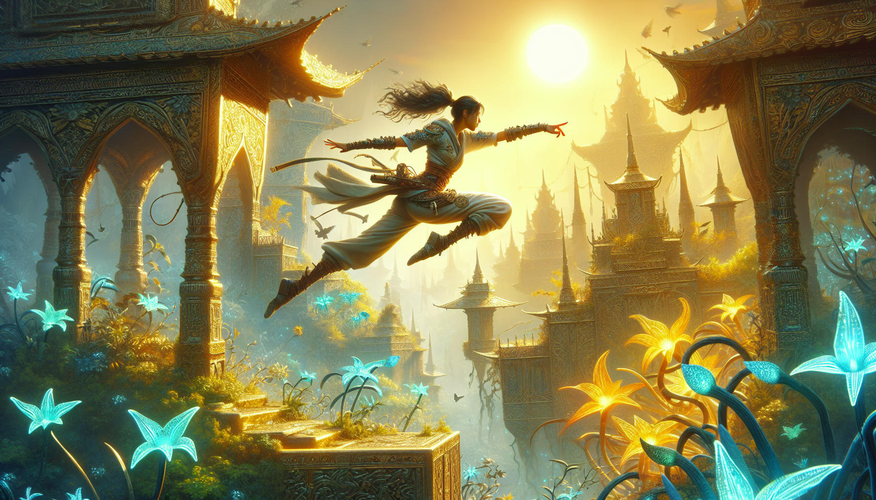 黃蜂女的空中技能:利用絲線高速穿梭每個區域