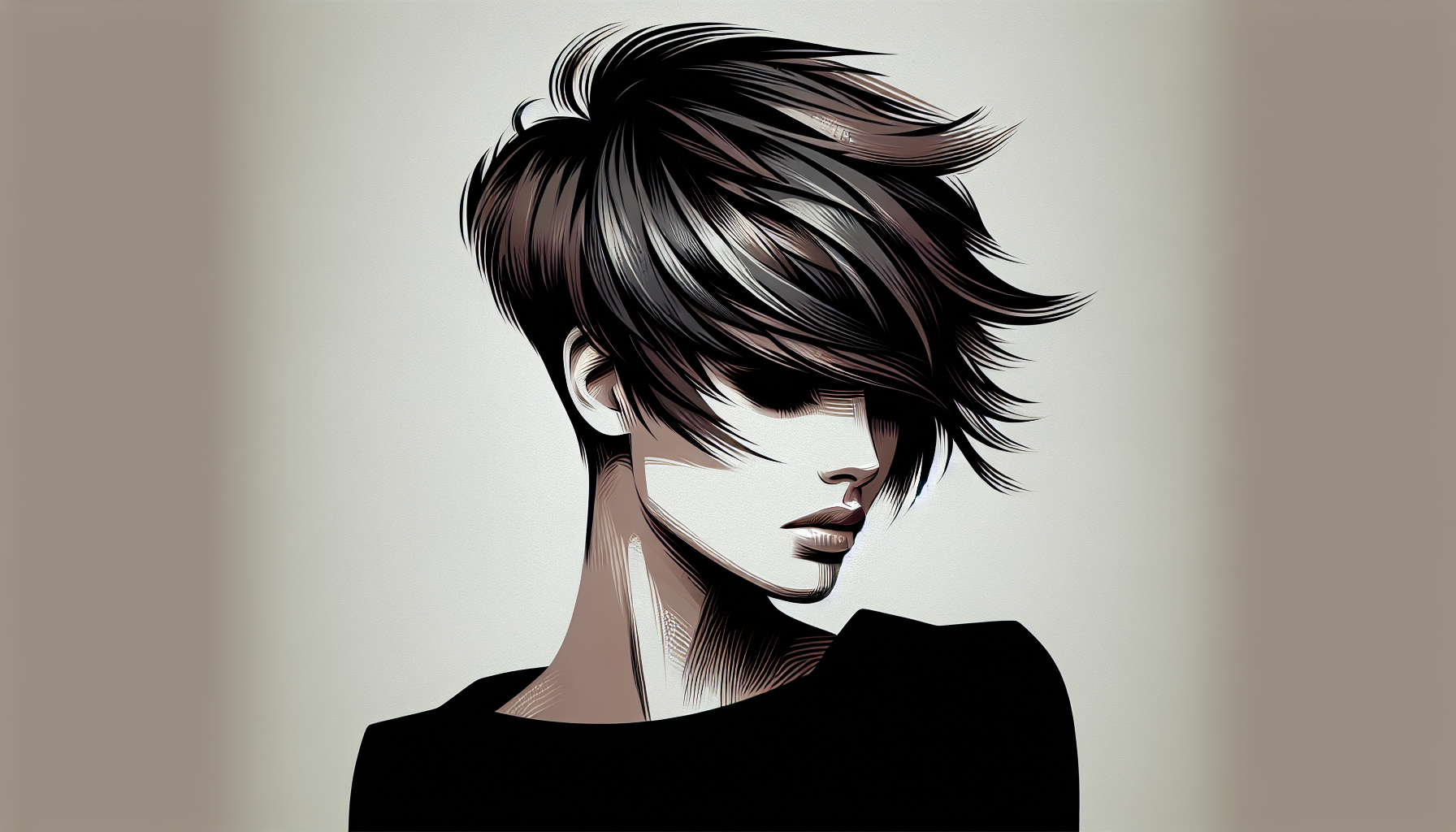 狼尾剪（Wolf Cut）髮型示範，帶有前衛層次與搖滾氣息