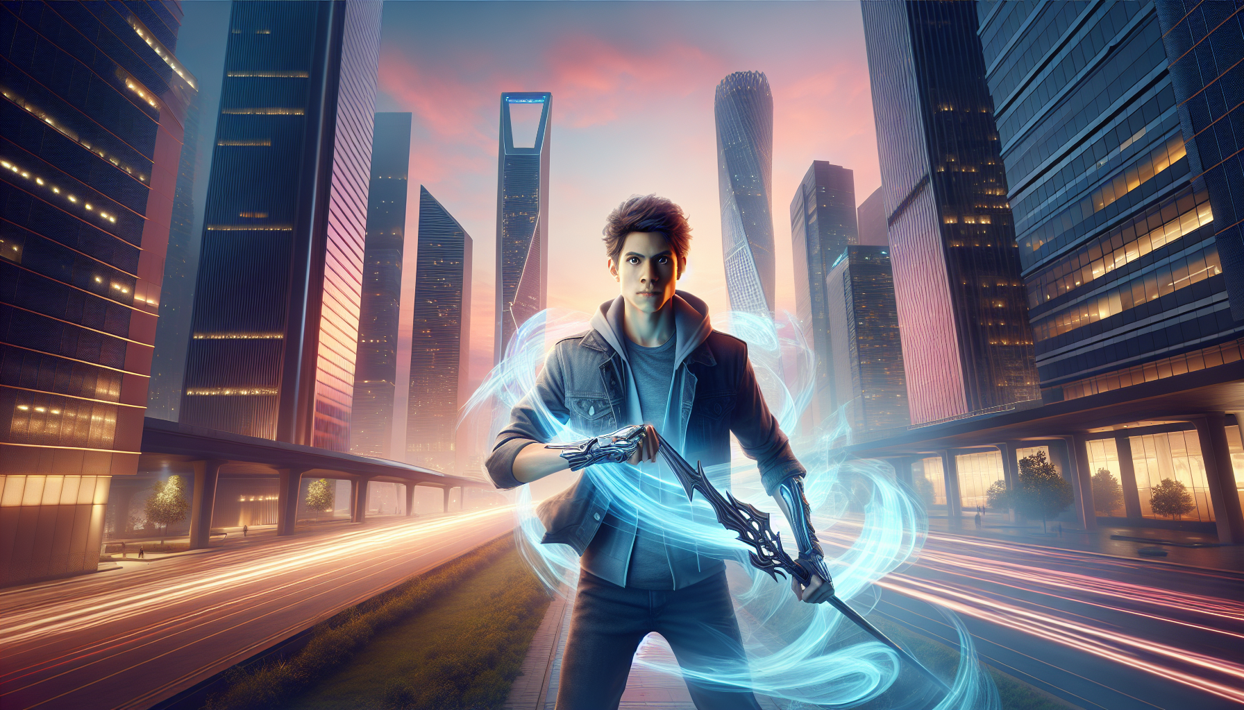 現代都市背景下覺醒武聖傳承主角的熱血戰鬥畫面