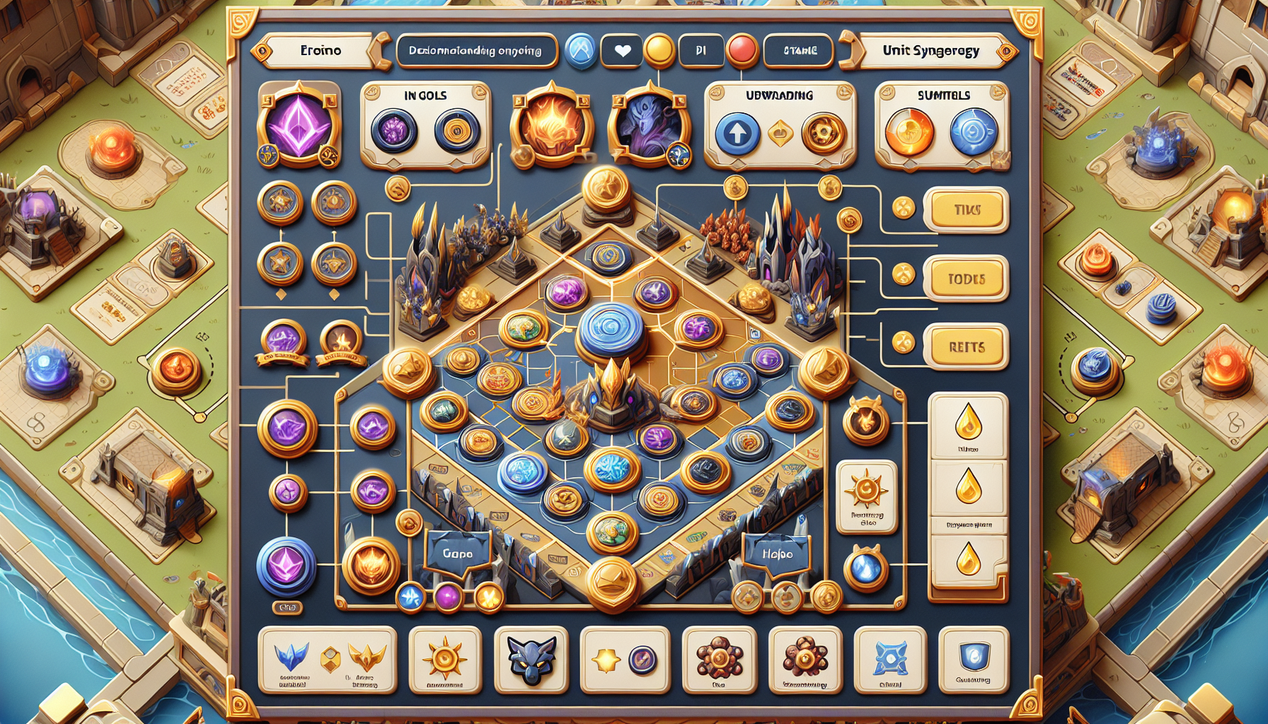 聯盟戰棋S12介面新手教學示意圖