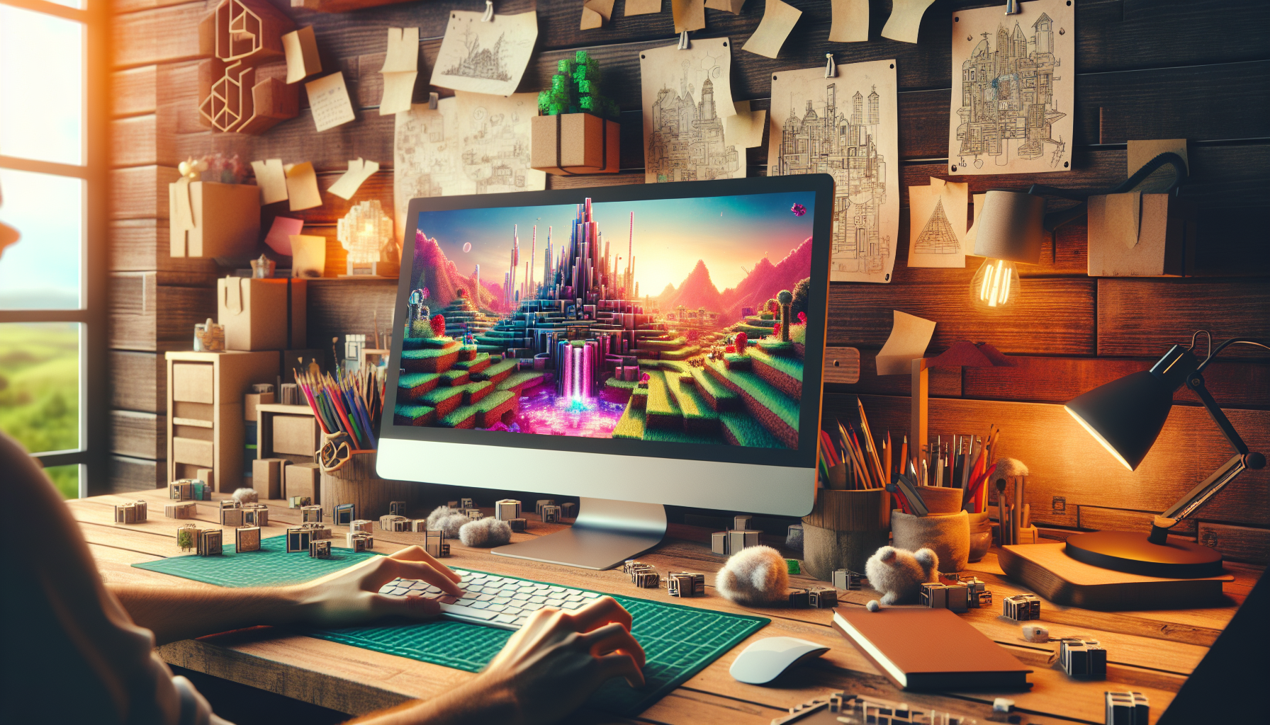 阿神 Minecraft 實況畫面，象徵知識深厚的沙盒專家