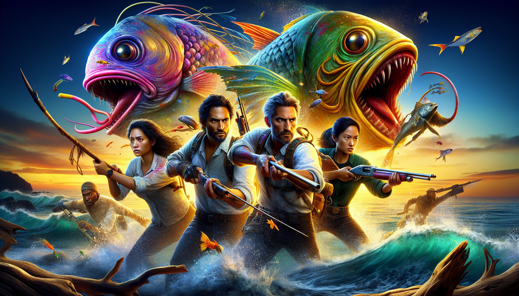 Splatoon 2「鮭魚跑」PVE合作模式宣傳圖