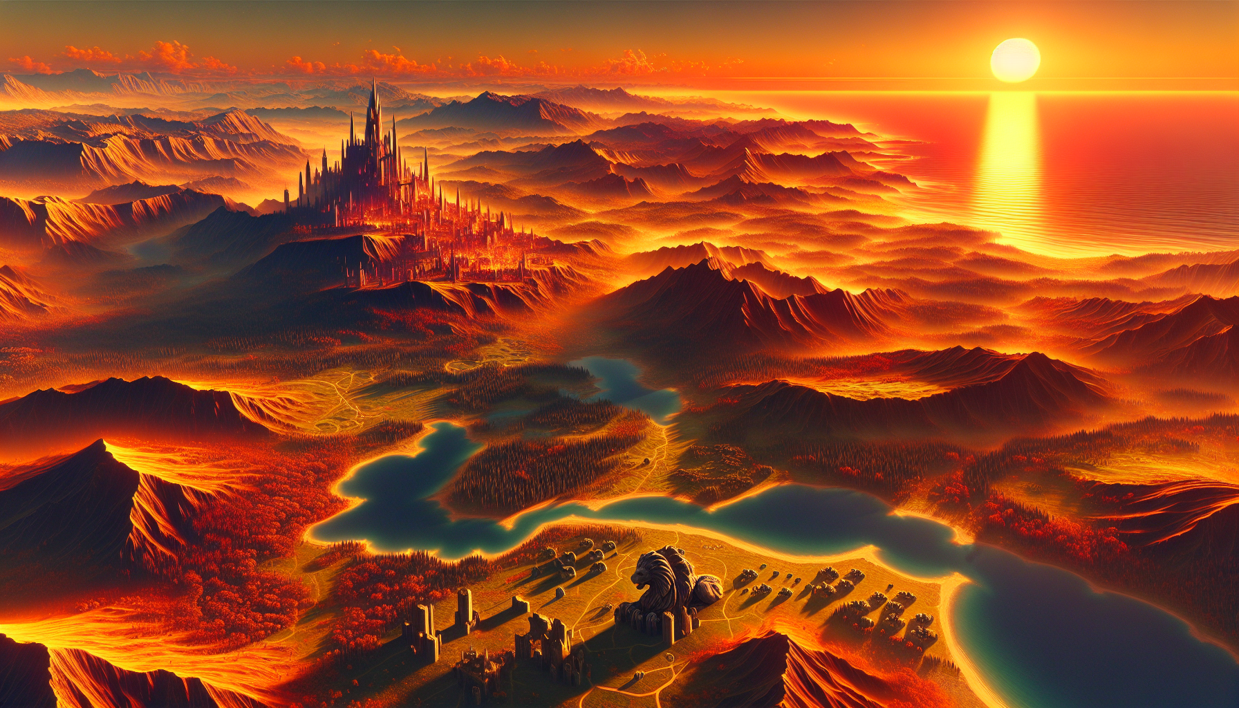 奇幻風伊索寓言世界觀插畫