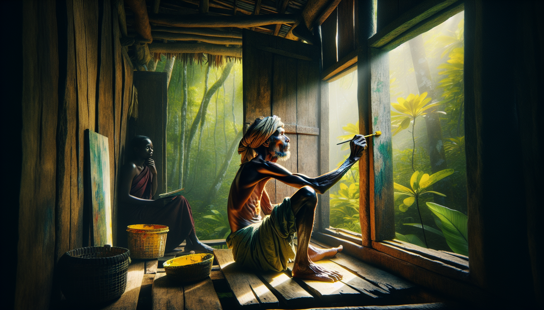 保羅·高更人生與史崔蘭命運對照圖像