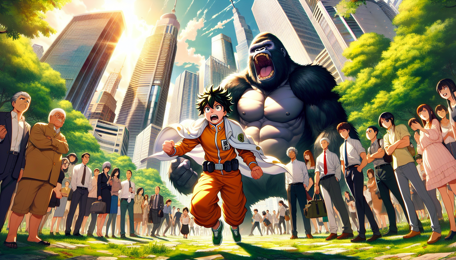 鐵刃與鬼丸猛的動畫造型，主角與宿敵的代表對決場面