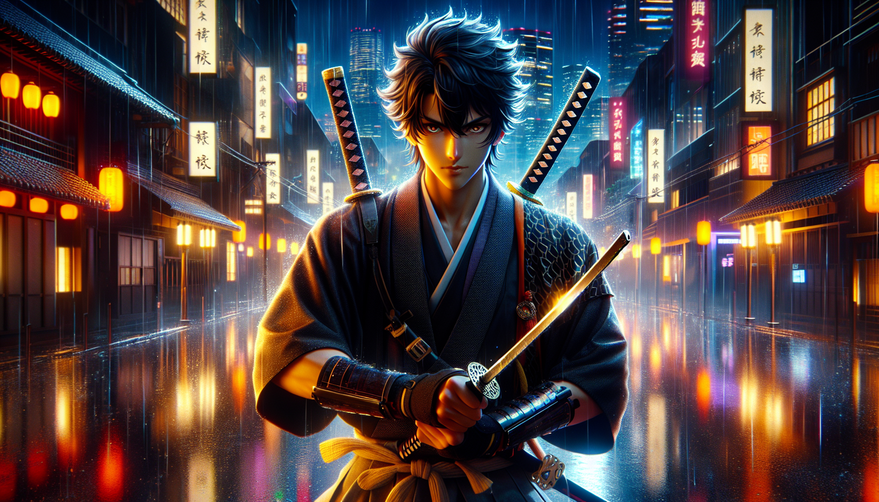 新動畫《真·侍傳 YAIBA》2025年官方宣傳圖，鐵刃與峰沙也加躍動現身