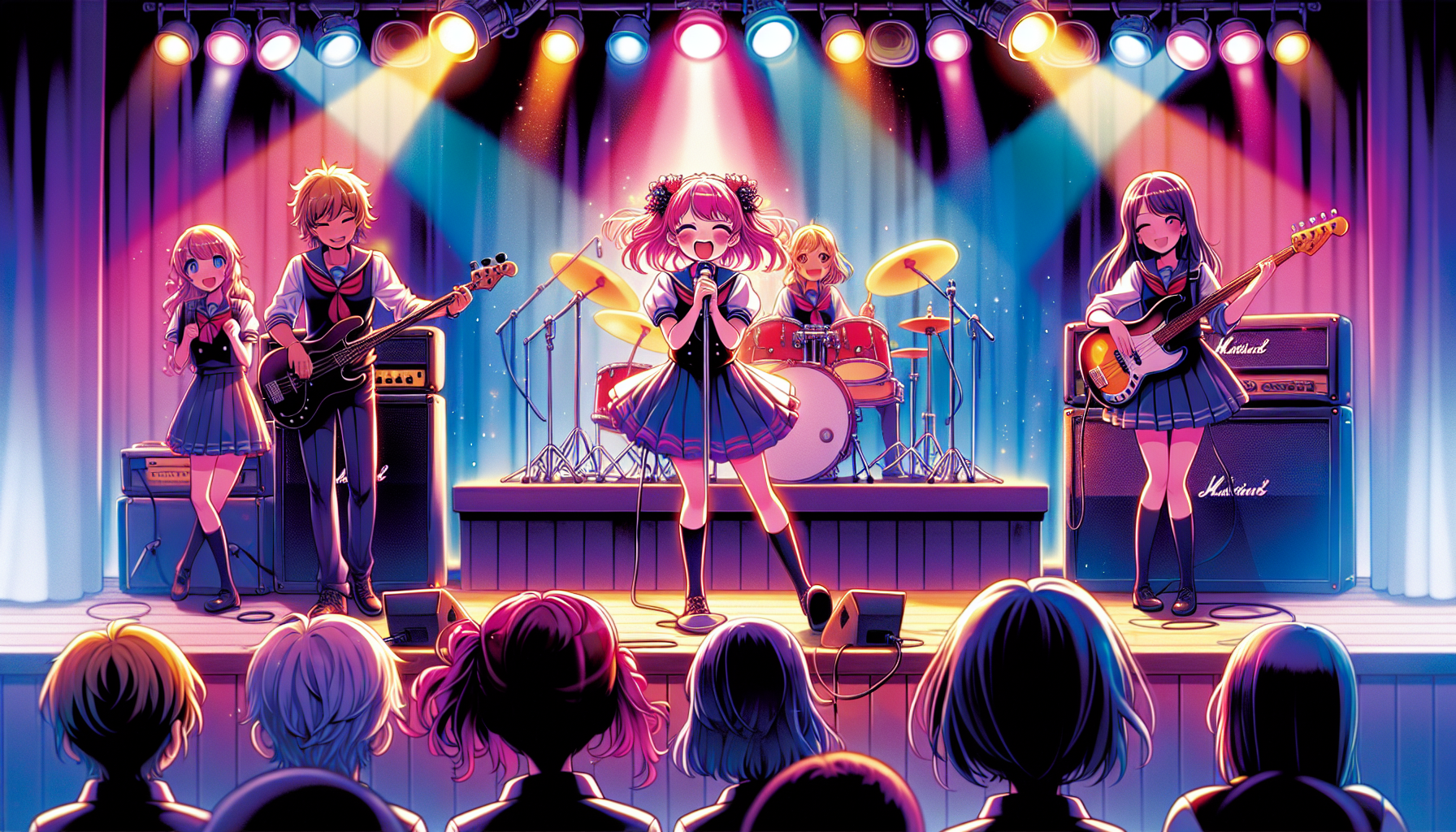 後藤一里與結束樂團成員相遇動畫劇照