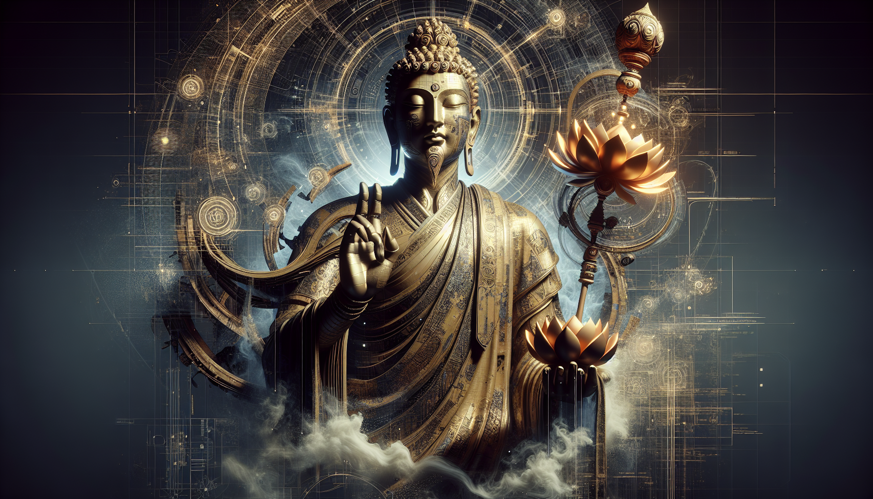 網路迷因插畫:佛教與現代軍武的結合