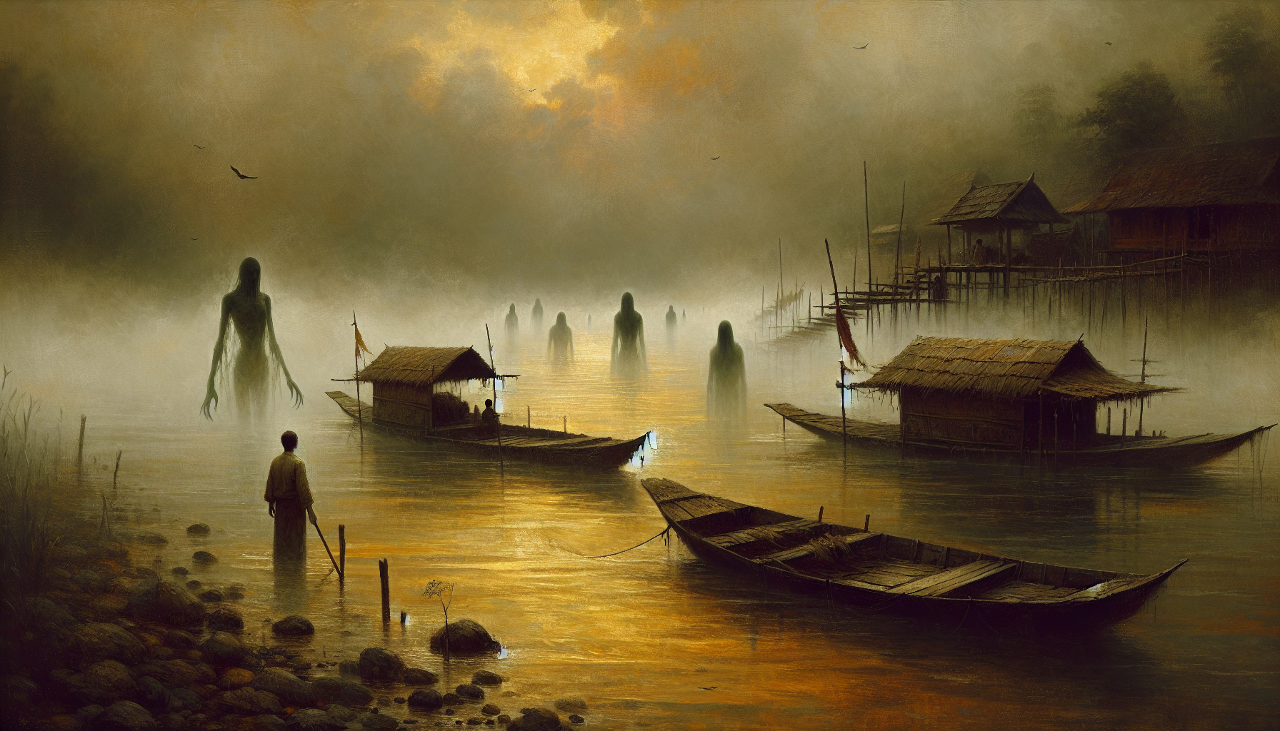 黃河與水猴子民俗小說插圖