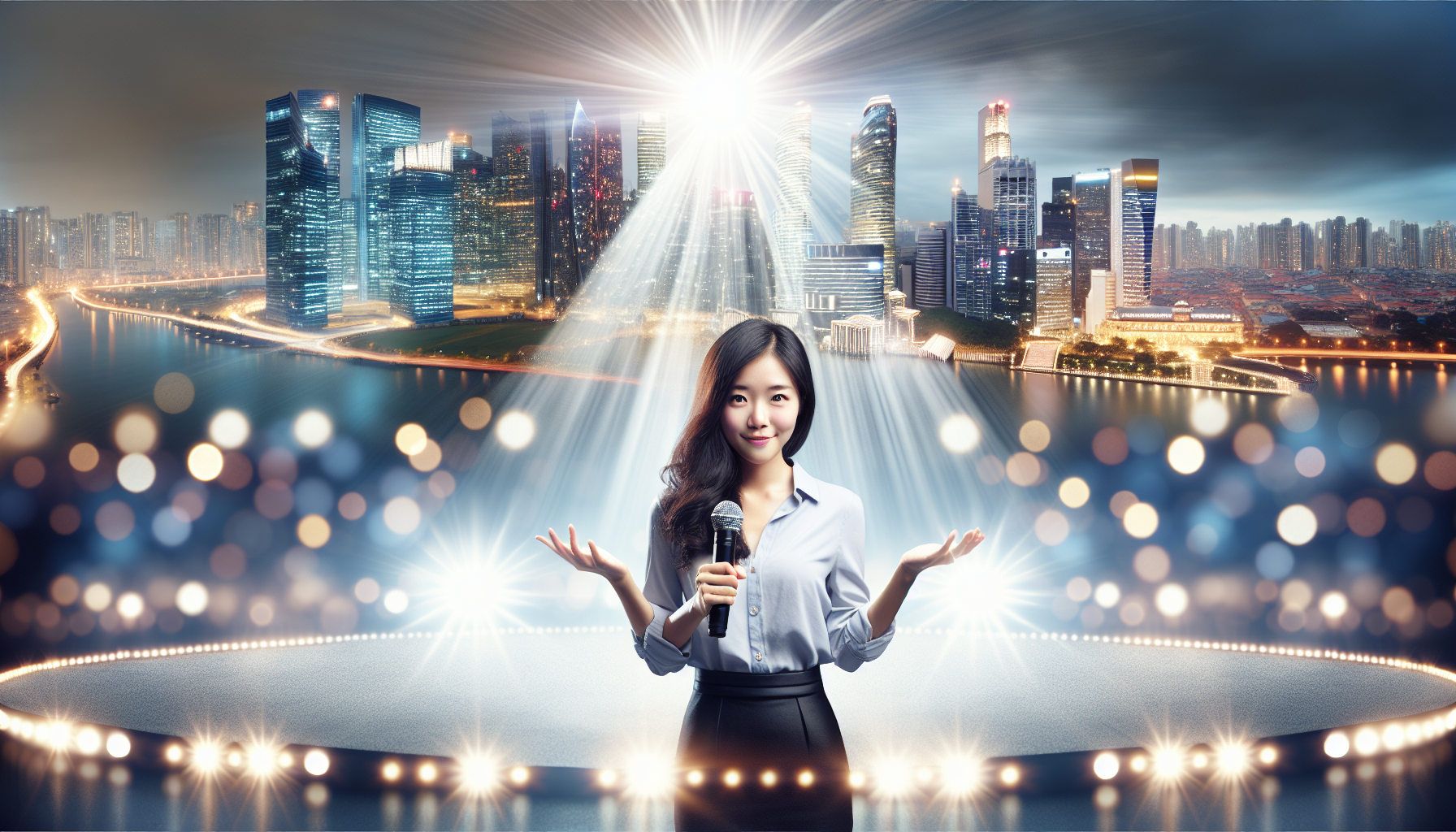 『ユイカ』手持麥克風深情演唱，展現動人情感