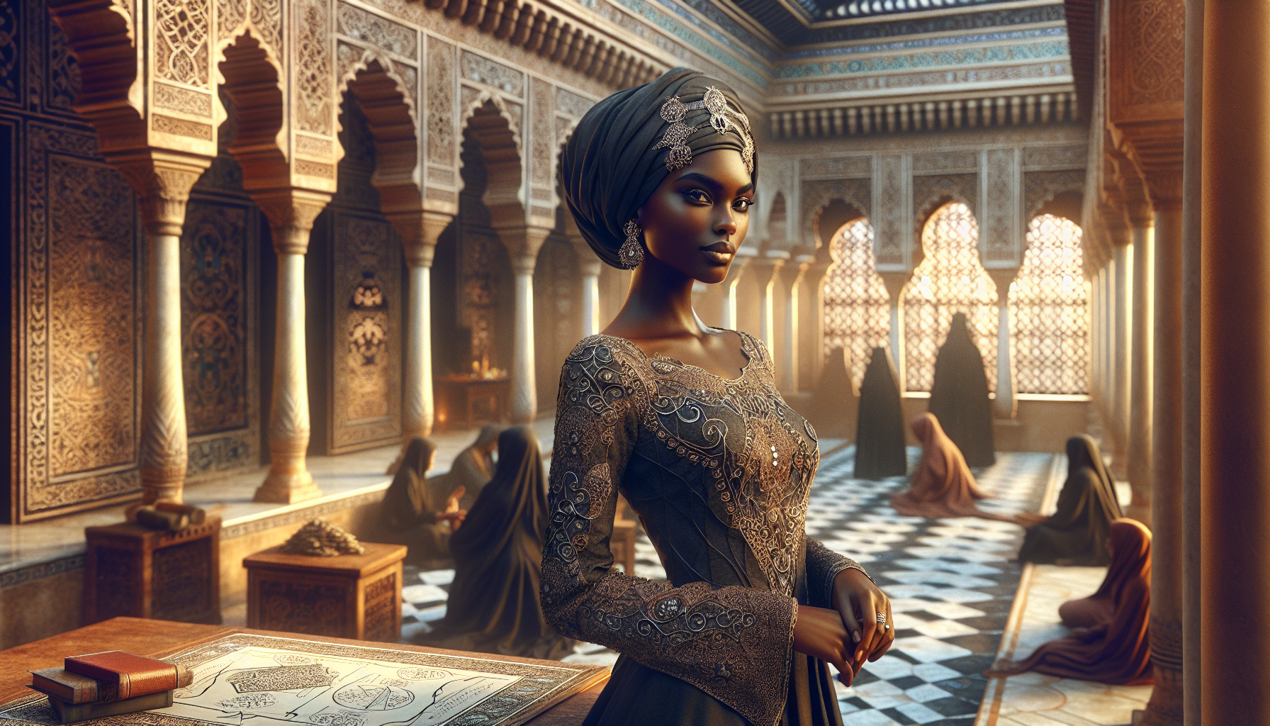 雲若月與楚玄辰小說內角色形象插畫