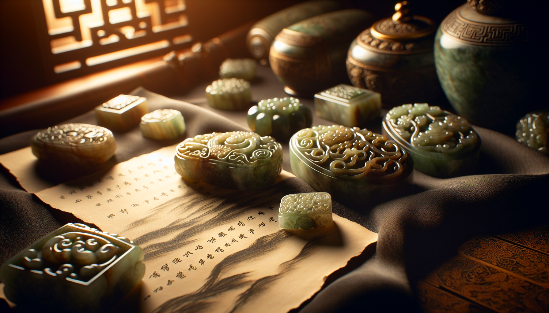 小說中將岫玉作為禮器與法寶的場景插圖