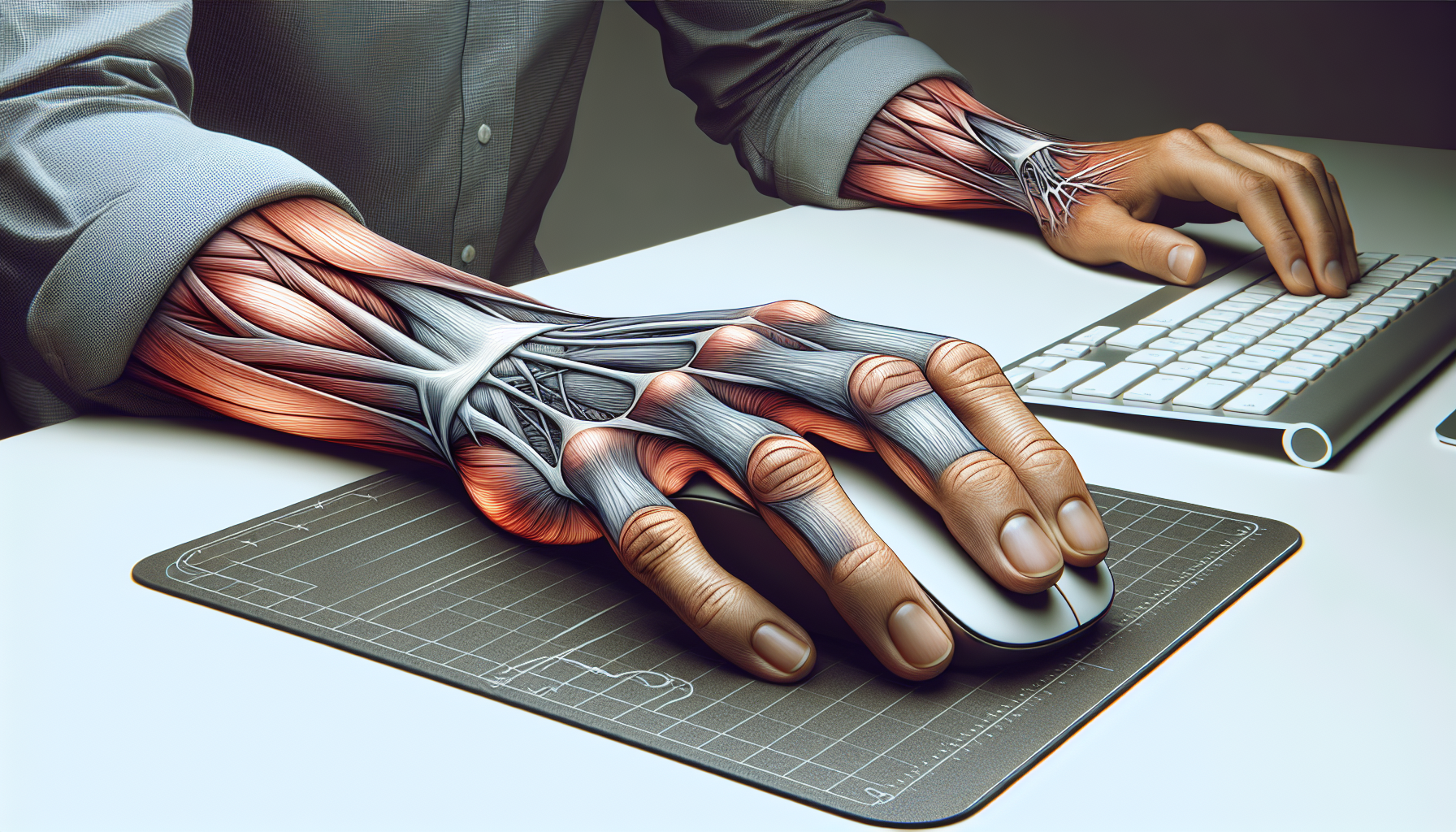 傳統滑鼠不良姿勢對手部健康的影響