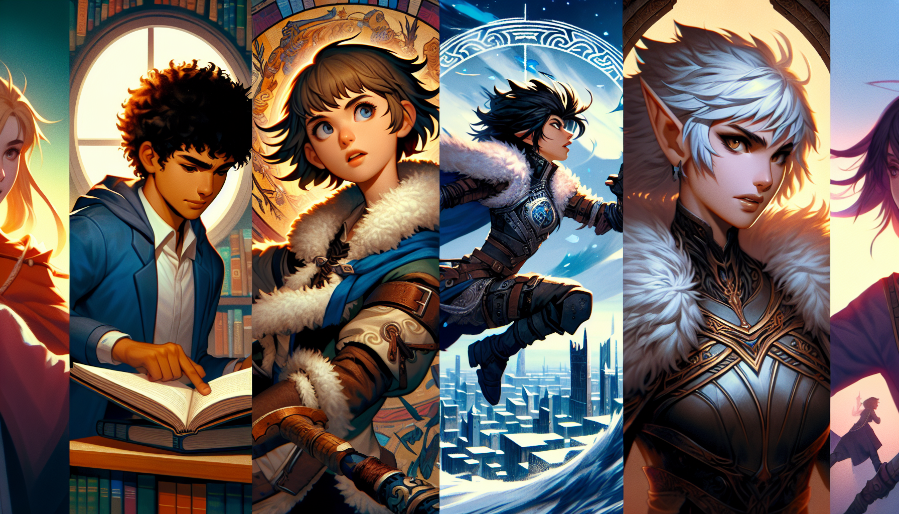 主角群現身，包含敬文、藤宮與異世界女性角色