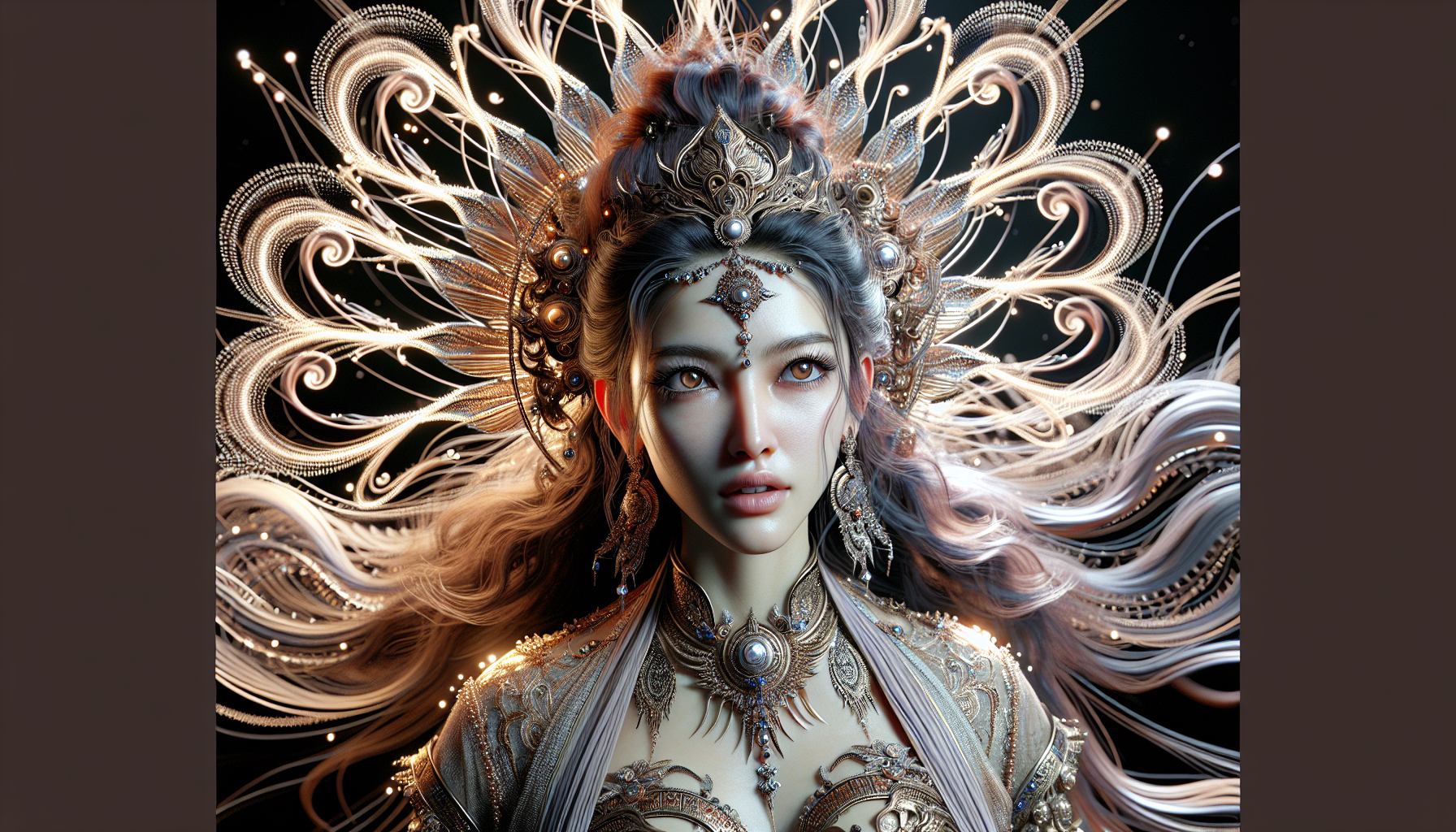 細膩3D建模 女神角色高畫質立繪