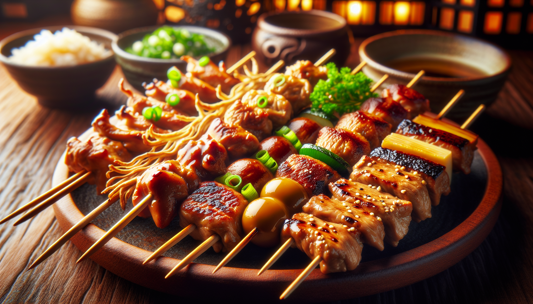 串燒專門店雞肉分切部位圖與擺盤