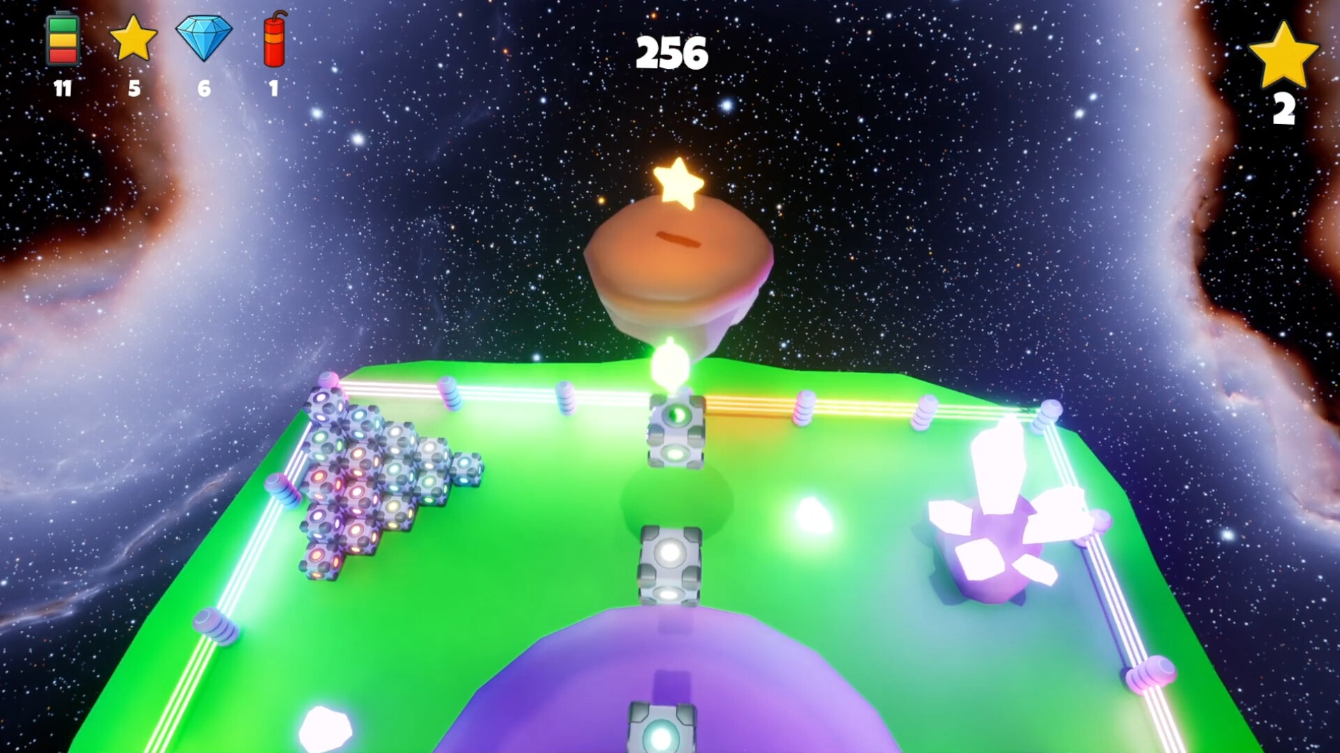 3D平台跳躍手作冒險新作！發光機器人世界《Ghlobot Galaxy》震撼登場