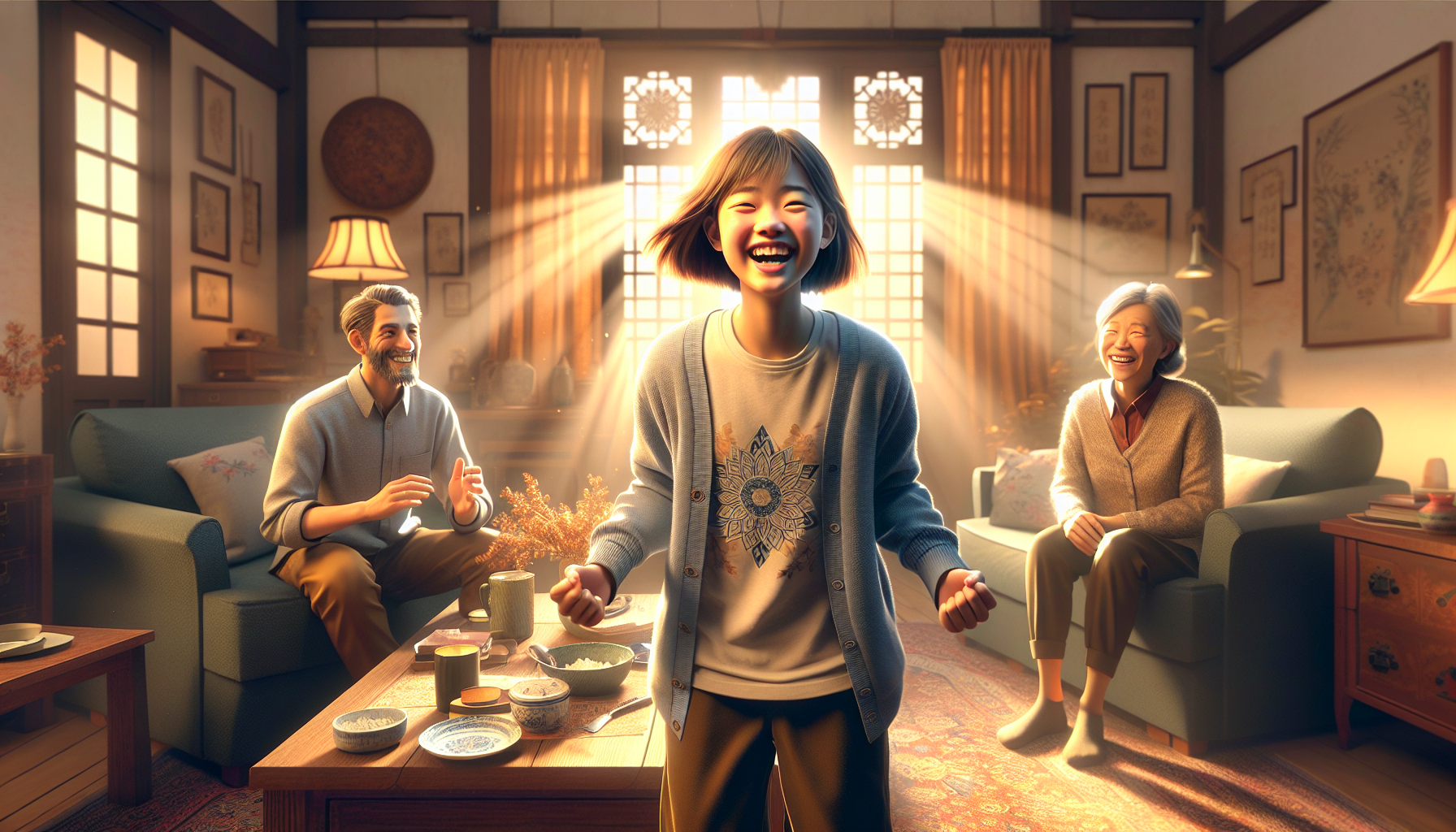 《以家人之名》譚松韻劇照,少女感十足