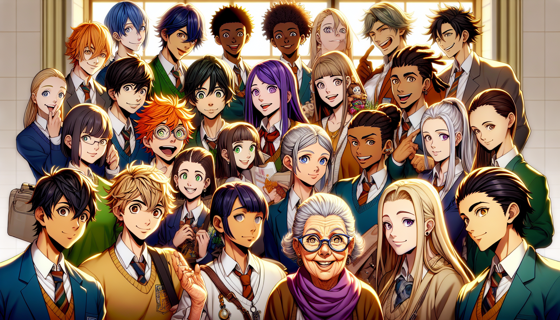 群像角色設定圖及聲優名單