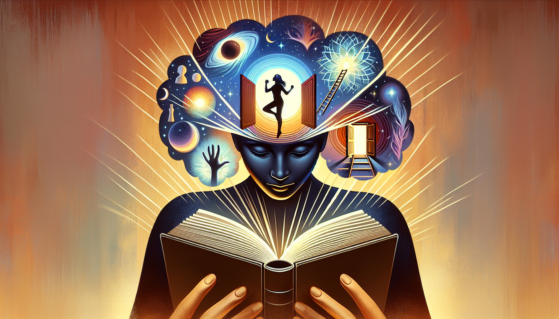 讀者與主角共鳴的心理學示意插畫:掌控感與代理滿足