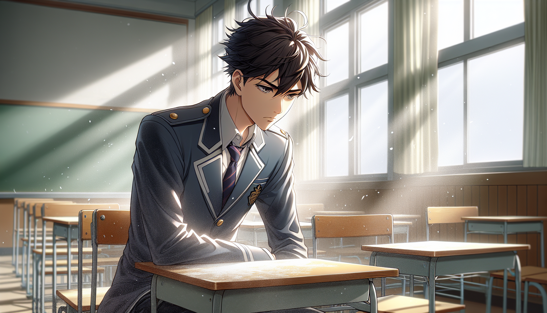 主角音無結弦與立華奏、百合於校園操場相遇場面