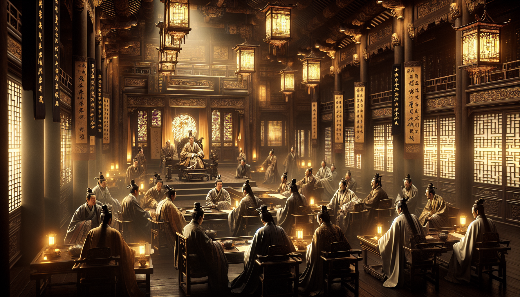 亂世豪傑歷史小說角色插畫