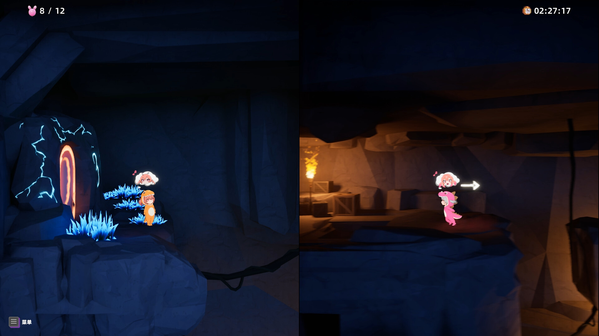 雙人合作物理派對遊戲!《Head's Adventures:chibichibi》可愛風格動作冒險開放Steam挑戰