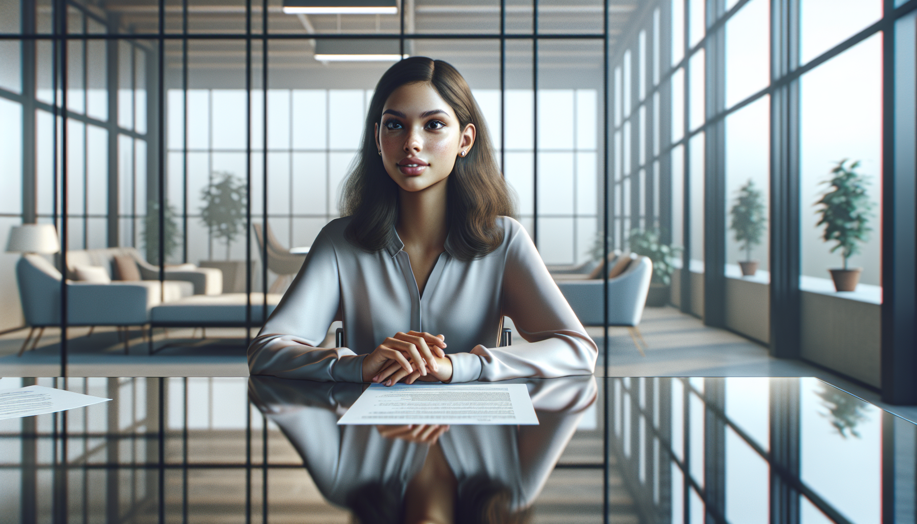 實境互動與女模對話場景