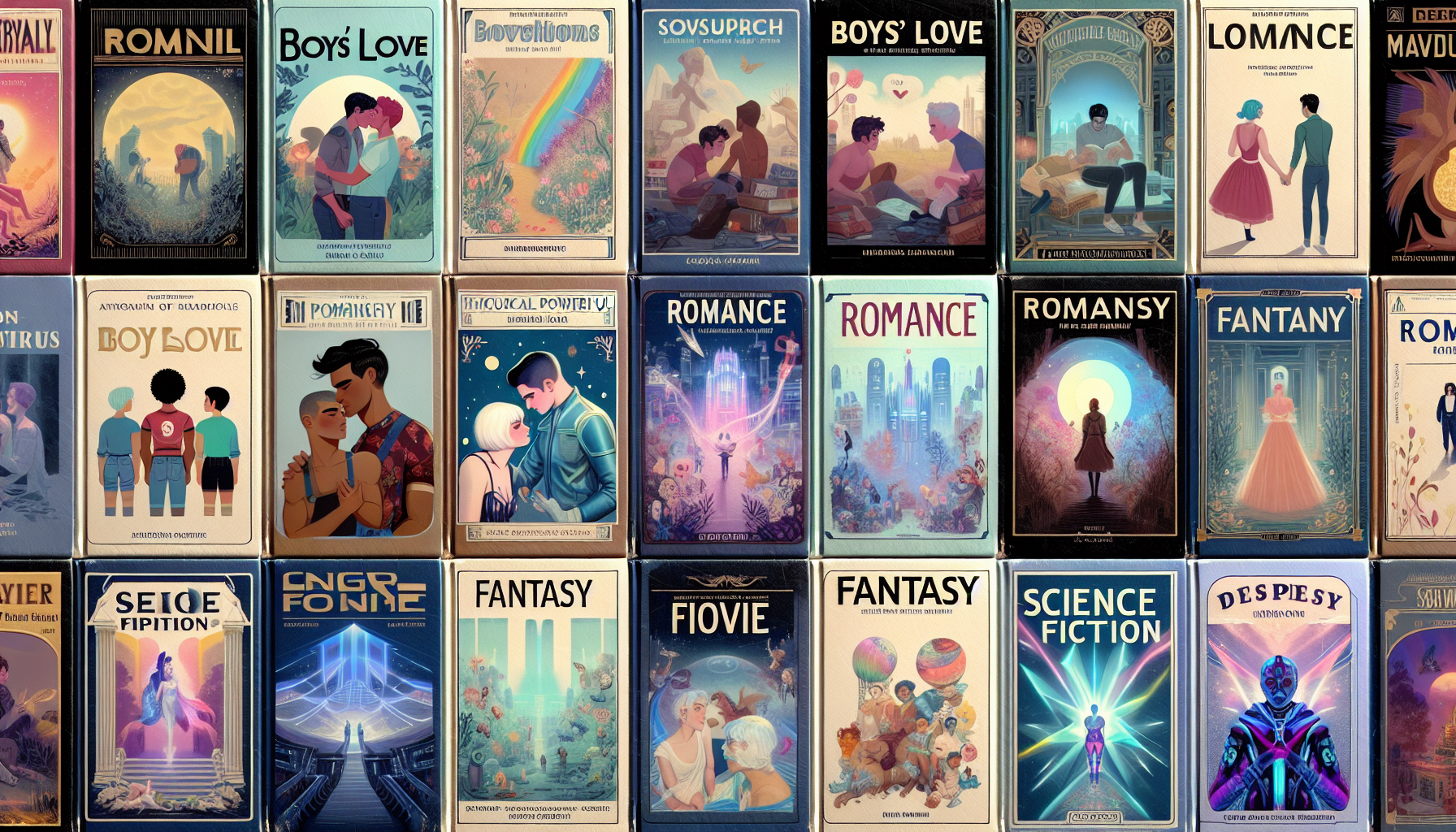 1591原創會客室熱門分類導覽頁,BL、奇幻、言情等題材一目了然。