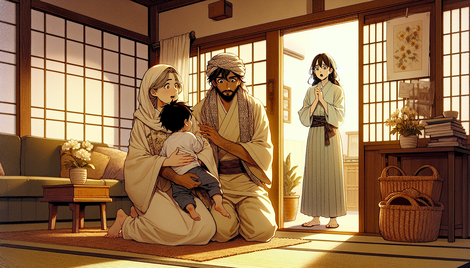 野原一家遭遇忍者母子，動搖新之助身世