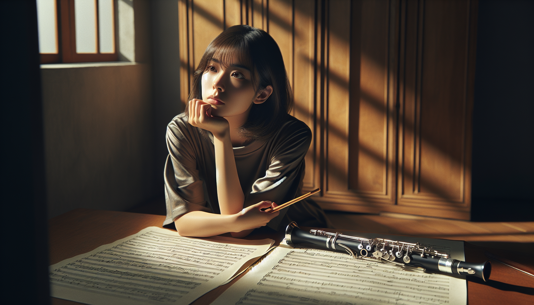 《莉茲與青鳥》中鎧塚霙的形象與氛圍圖