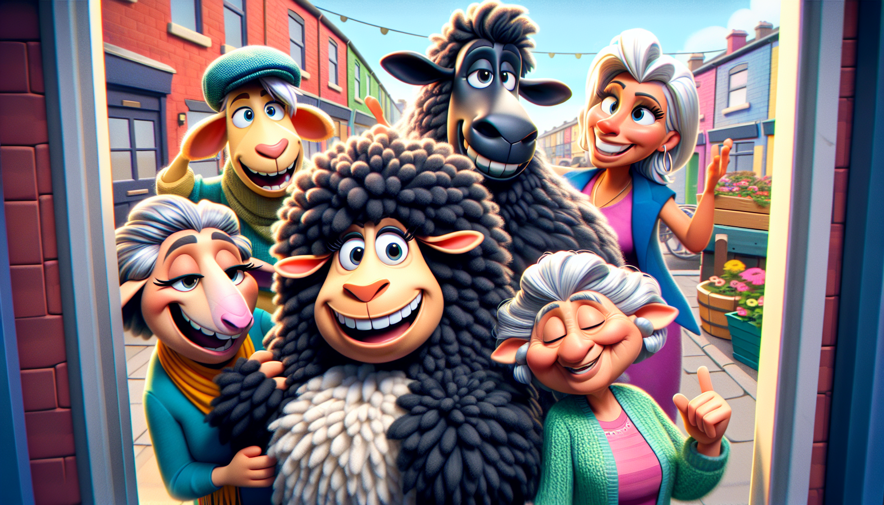 咩咩羊動畫中的角色互動