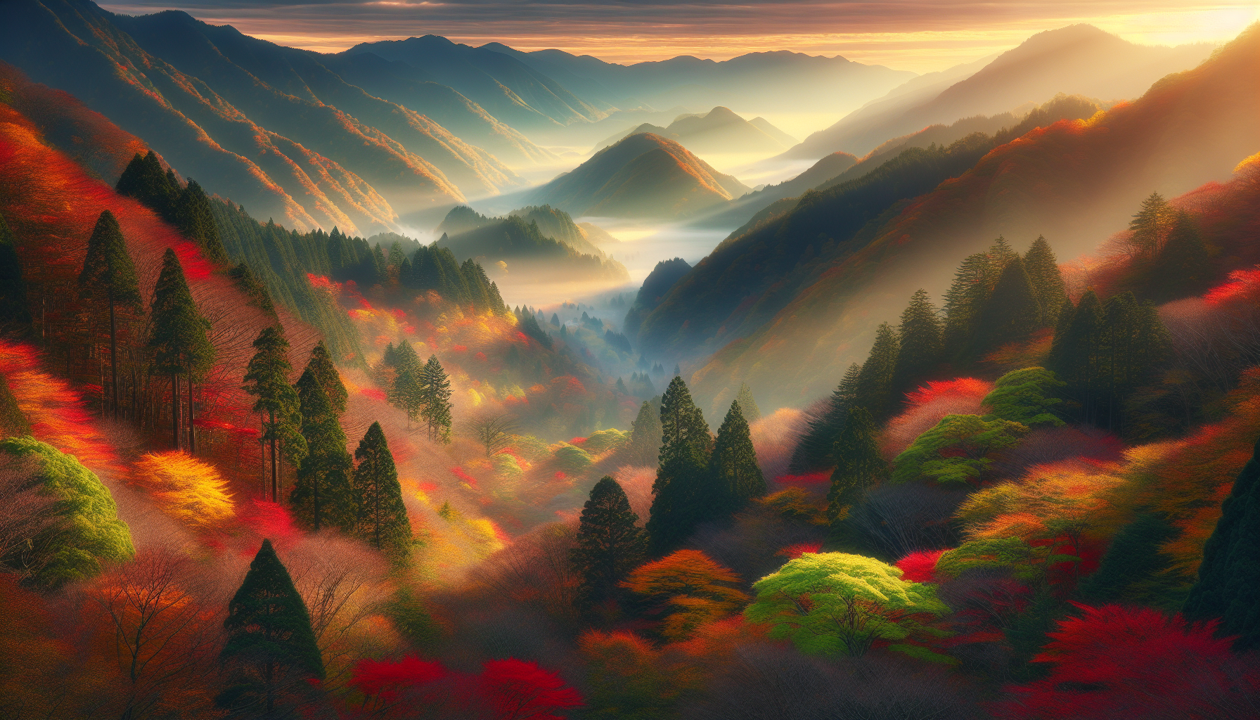 日本京都嵐山渡月橋楓紅與古剎