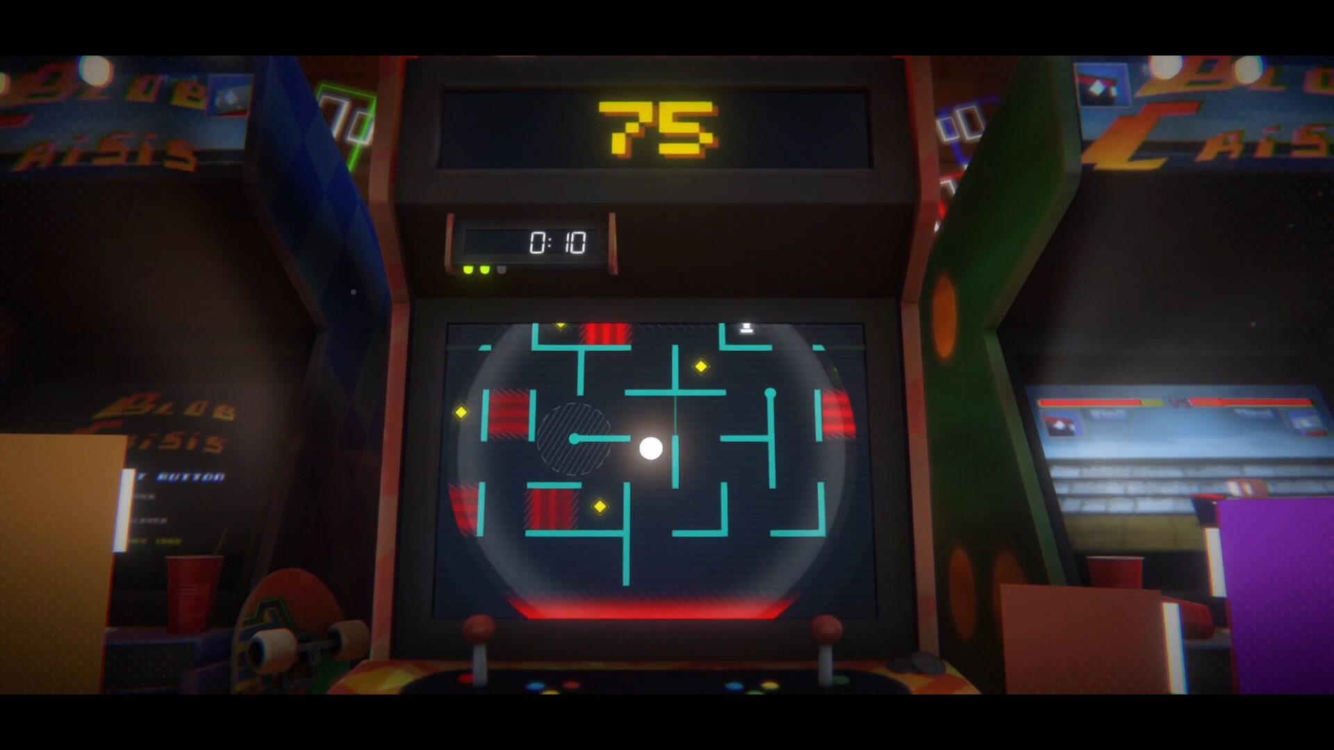 遊戲中的動作場景，展示角色使用技能穿越障礙。