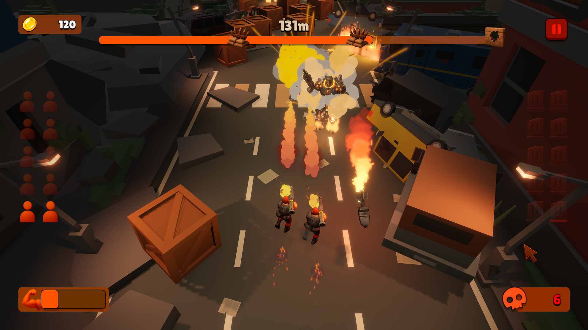 混亂的戰場與爆炸效果