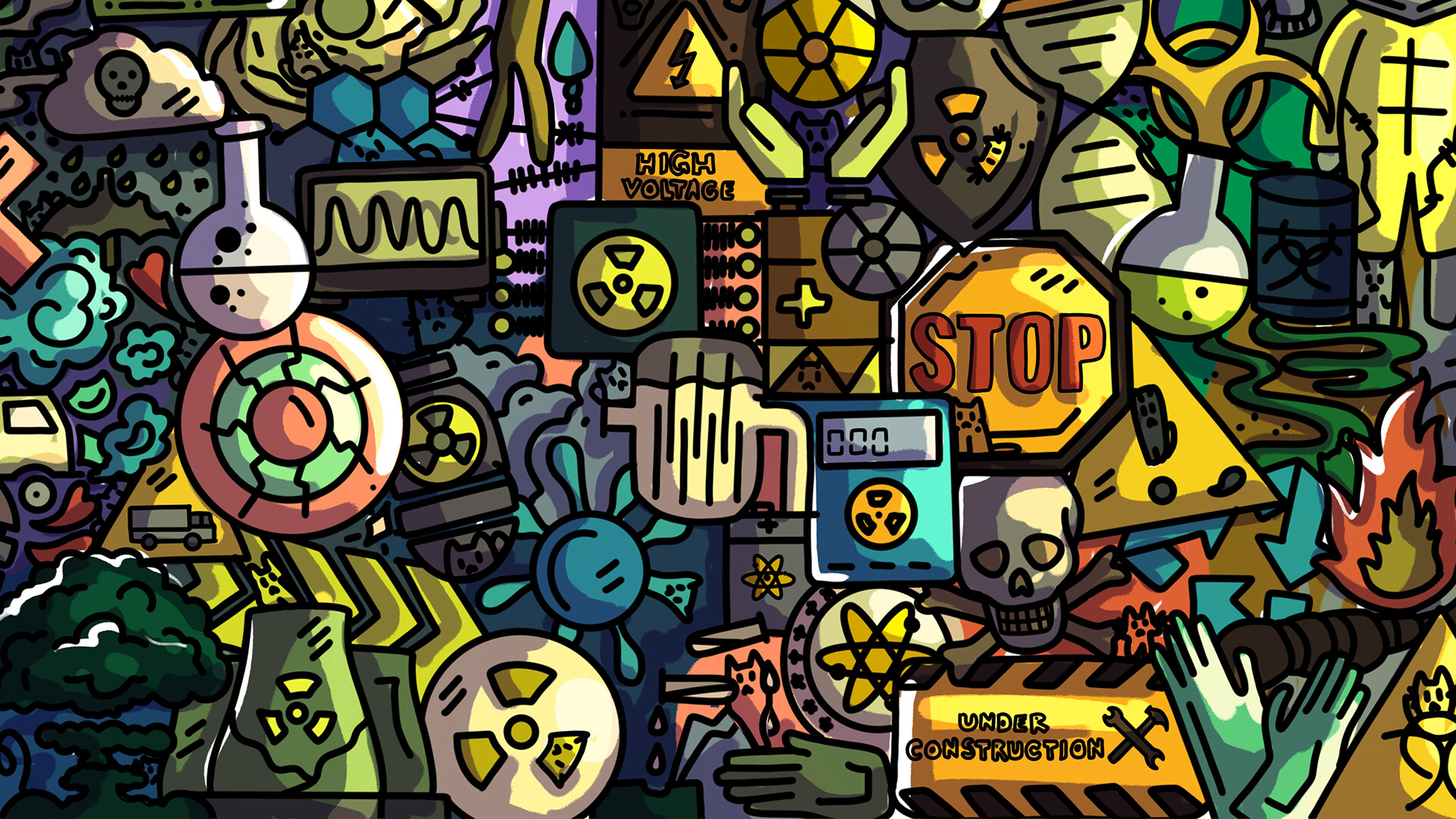 100 Radioactive Cats 遊戲截圖 - 尋找隱藏貓咪