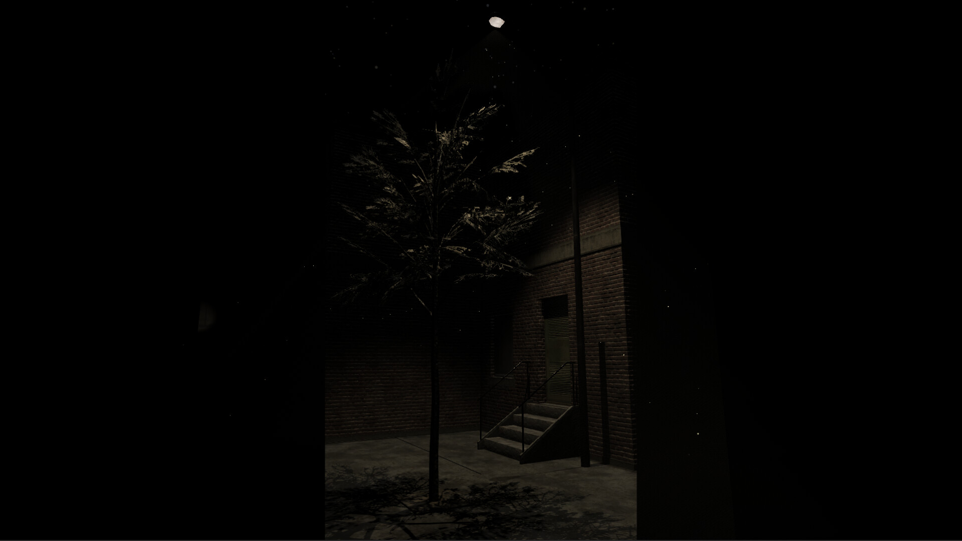 遊戲場景截圖:充滿神秘感的室內光影