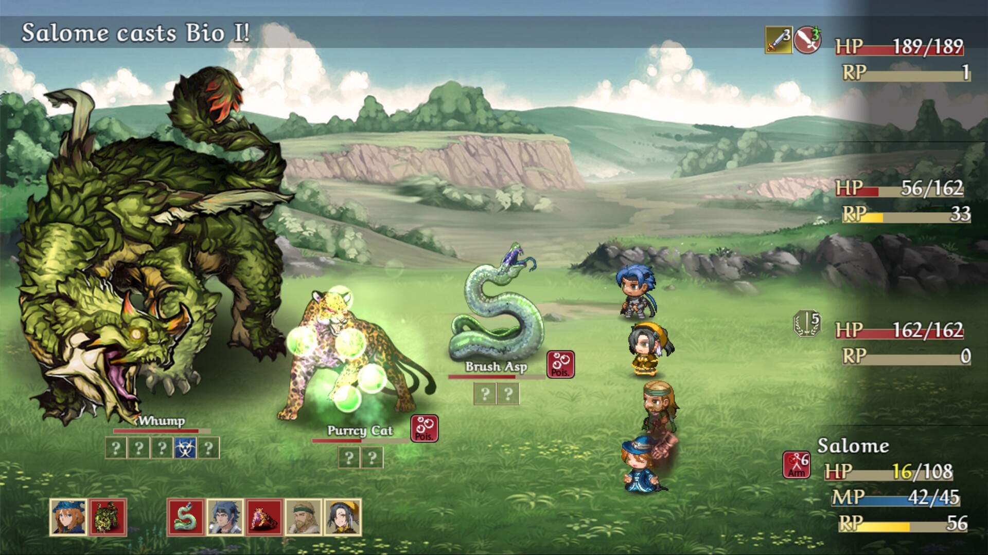 遊戲中激烈的 BOSS 戰，巨大的敵人與我方隊伍形成強烈對比。