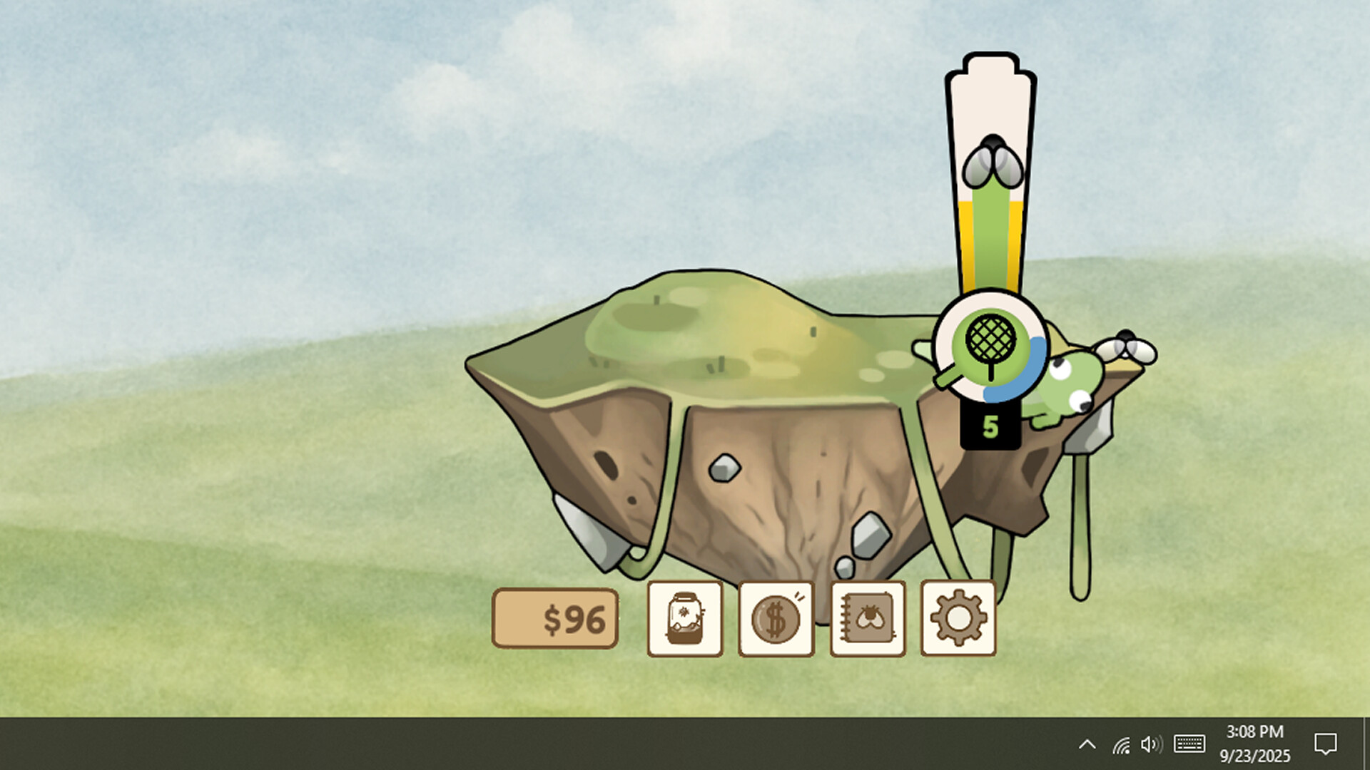 遊戲截圖，展示了壁虎所在的島嶼環境之一。