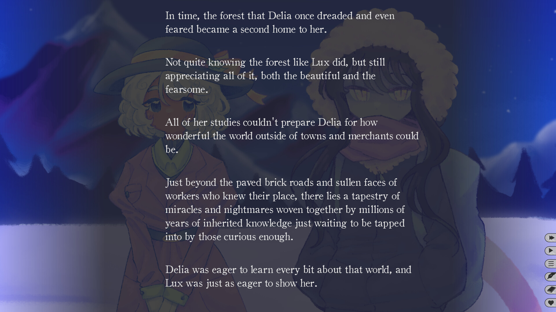 遊戲實機畫面截圖3：劇情過場，展現細膩的氛圍