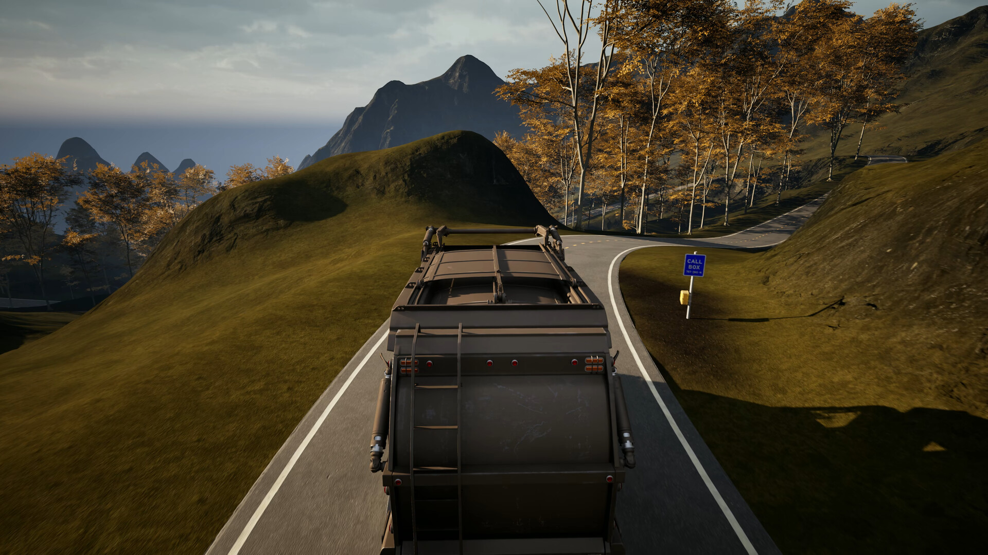 駕駛車輛穿越廢棄的檢查哨