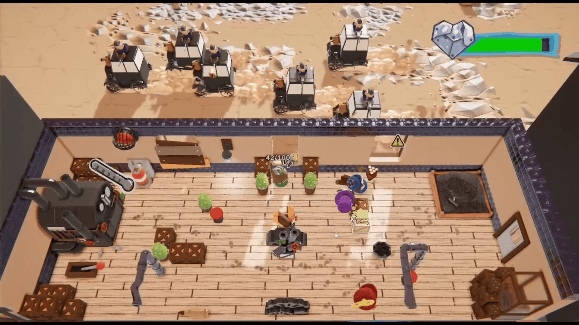 近距離對抗登車的敵人