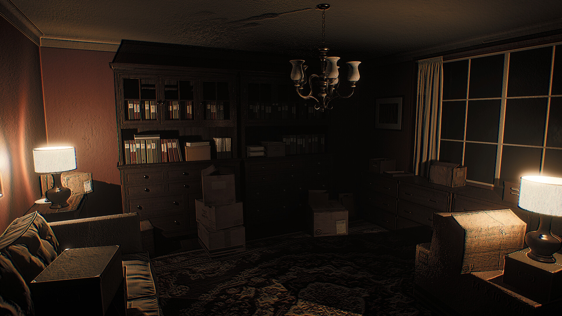 遊戲中陰暗的走廊