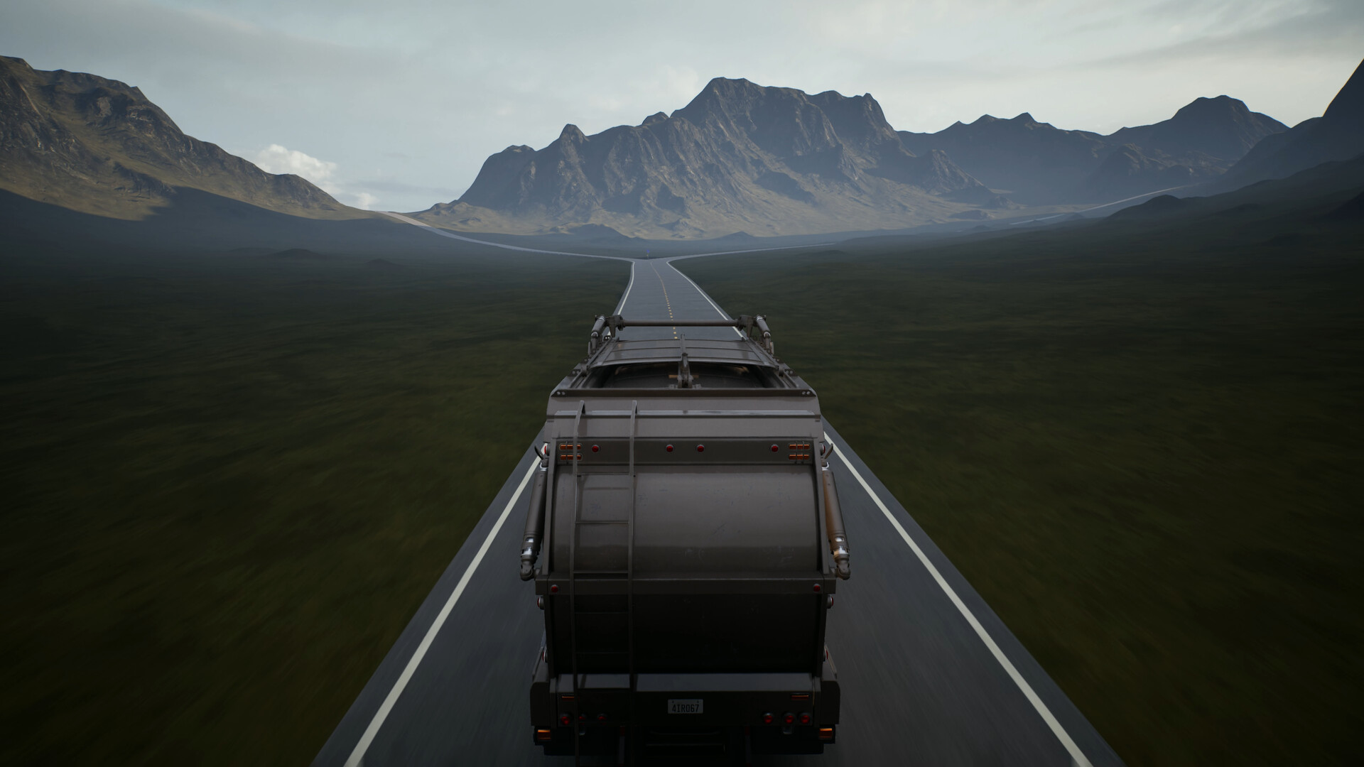 遊戲中空曠的道路與逼真的光影效果