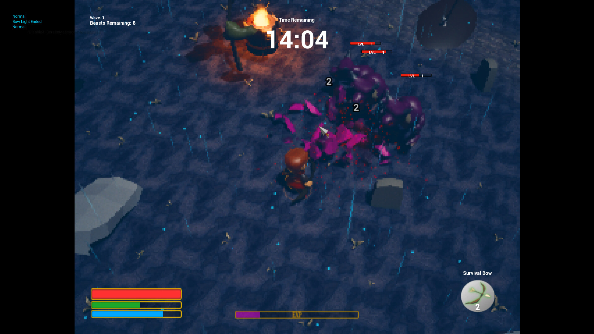 遊戲戰鬥畫面，展現上帝視角與多邊形角色設計