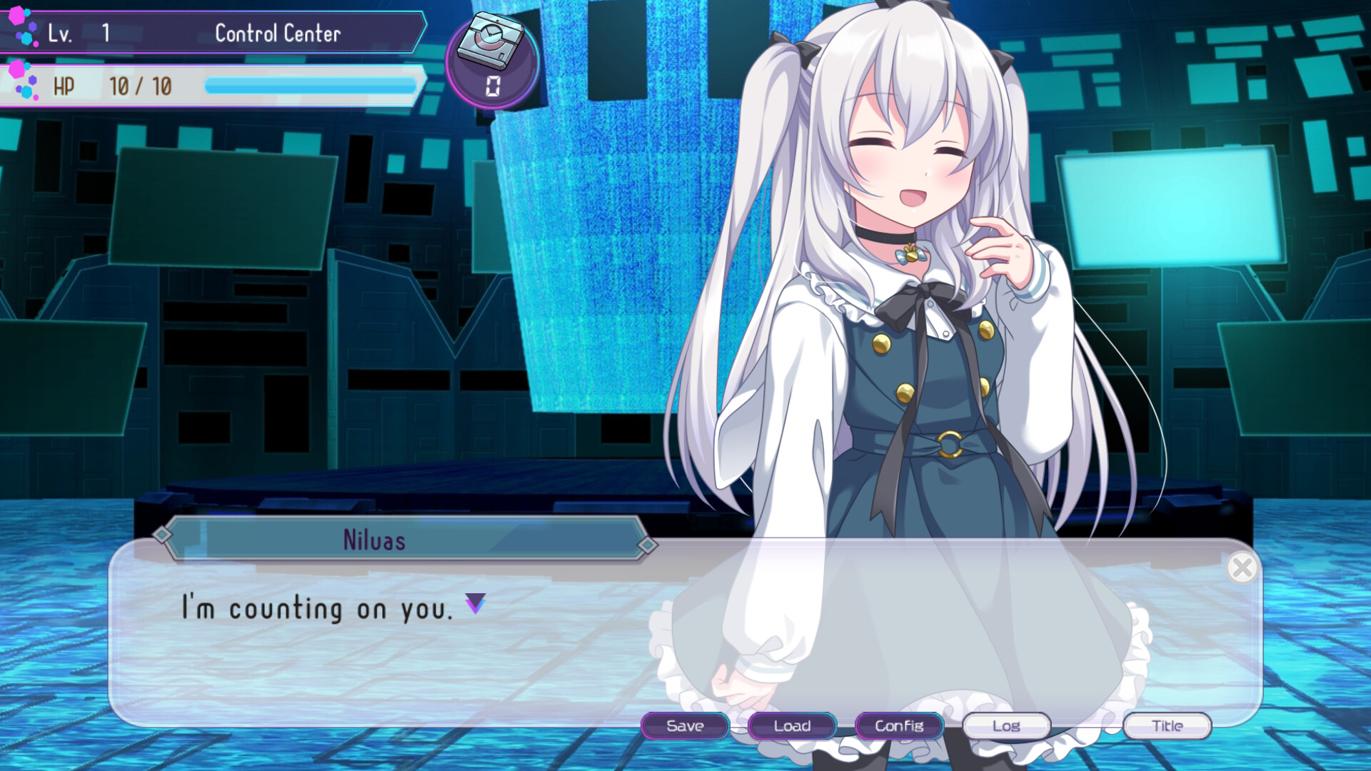 遊戲對話場景截圖，展示了劇情推進時的視覺呈現