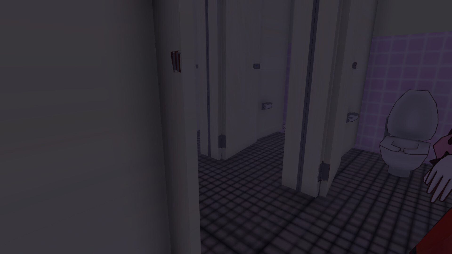 昏暗的走廊與怪異的光影