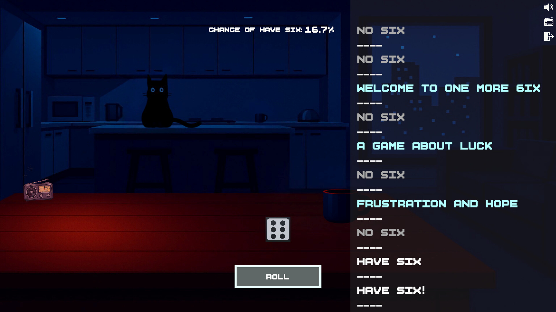 遊戲初期,玩家的運氣極低,需要透過不斷的嘗試來累積資源。